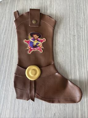 Disney Pixar Toy Story Costume Boot Accessory Brown Santa’s Best Western